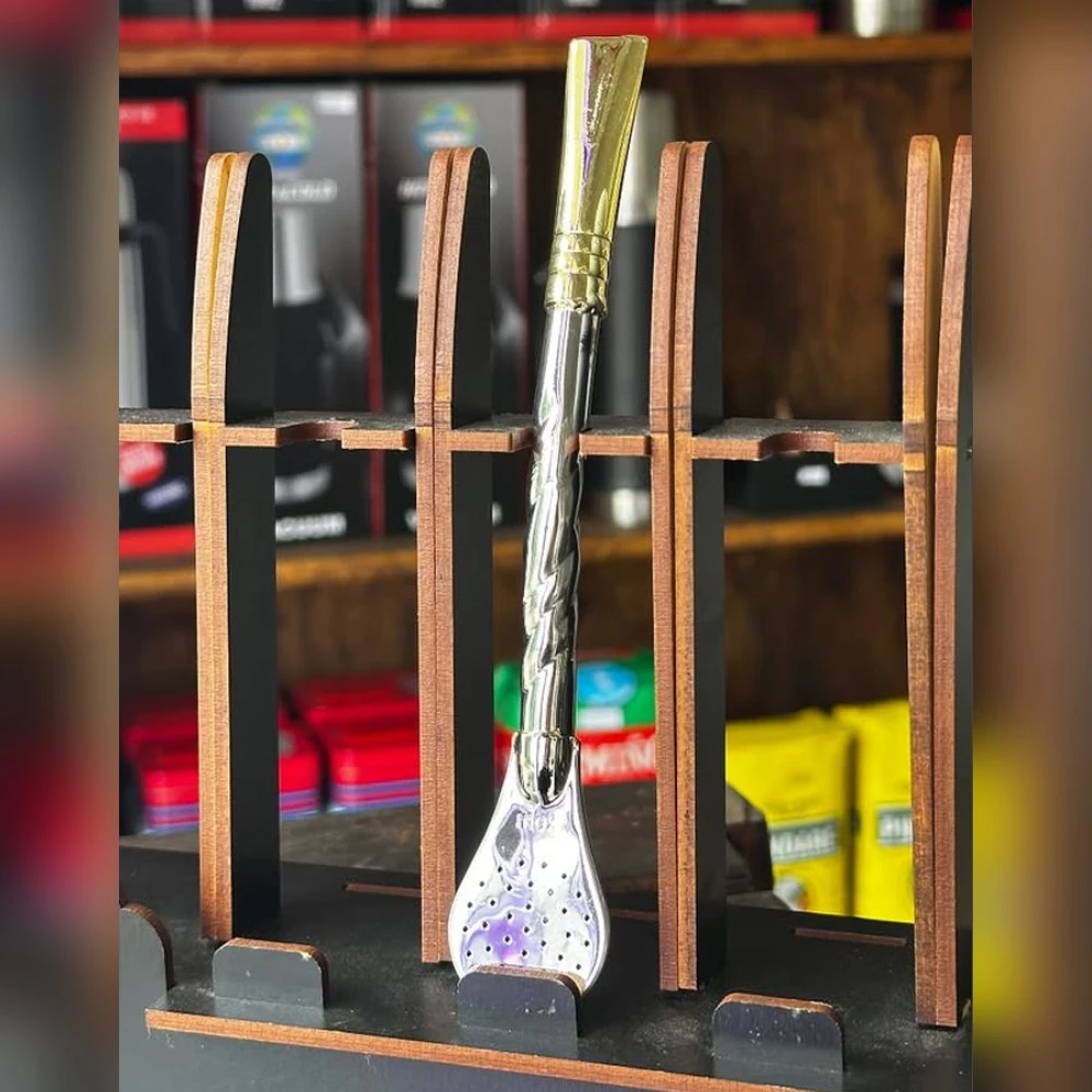 Bombillón Cincelado Filtro Ancho Acero y Bronce