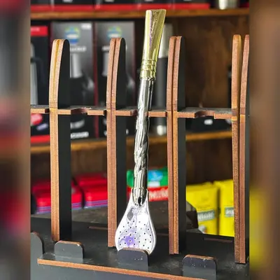 Bombillón Cincelado Filtro Ancho Acero y Bronce