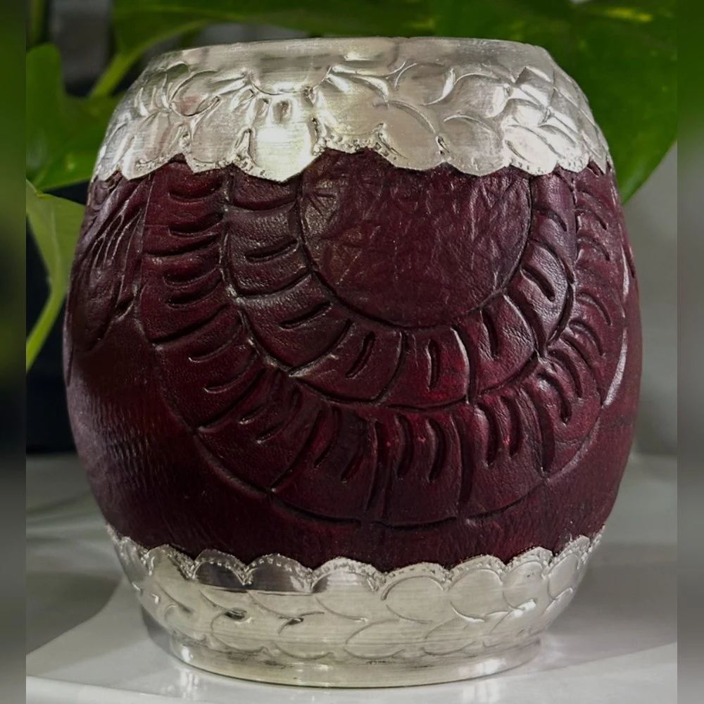 Mate Roma de Cuero Virola Cincelada