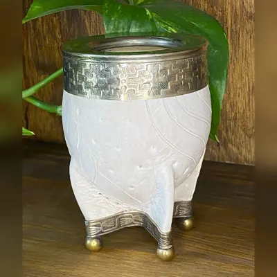 Mate Imperial Cuero Blanco con Base Bolita thumbnail 2