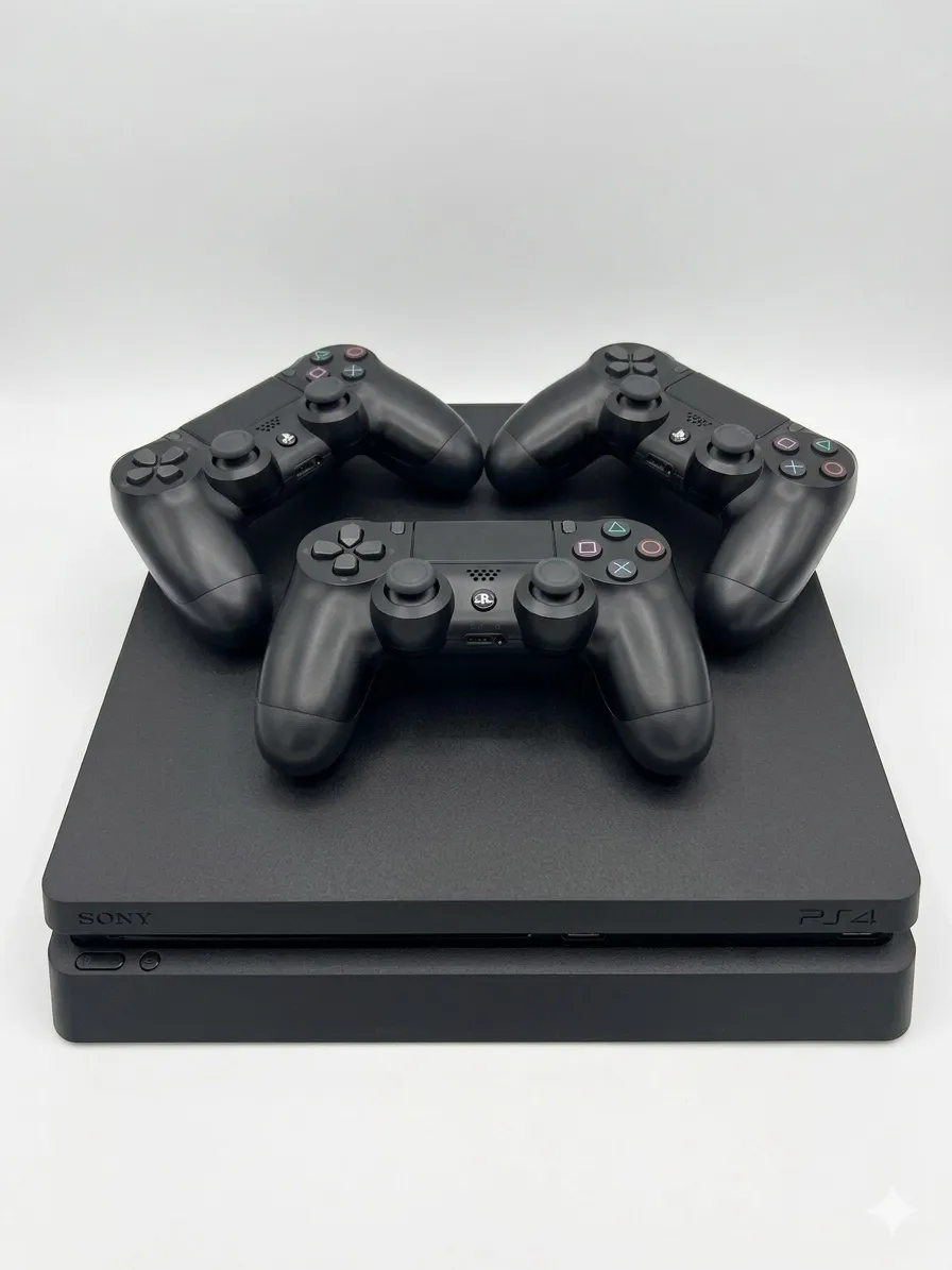 Play Station 4 con 3 controles