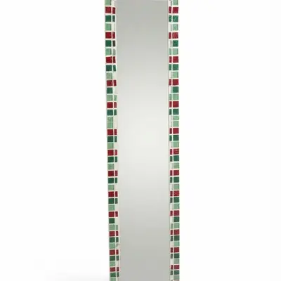 Espejo rectangular con bordes de azulejos
