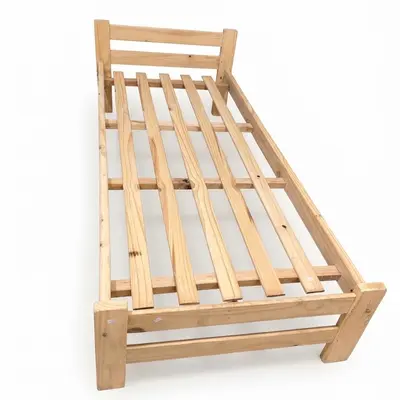Cama 1 plaza de pino