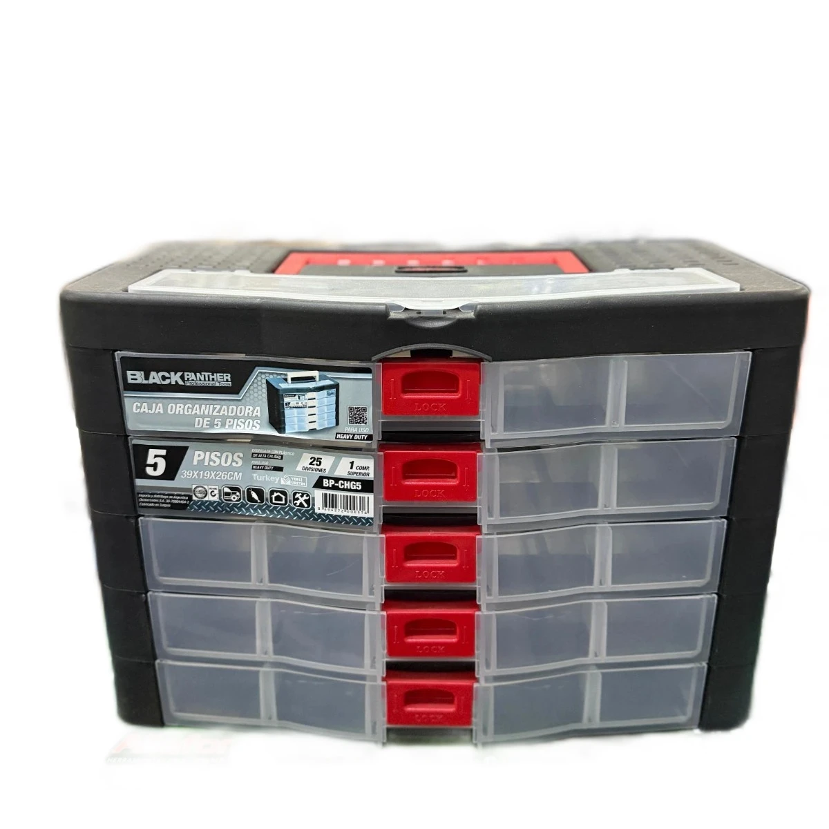 Caja organizadora BlackPanther 5 pisos 25 divisiones