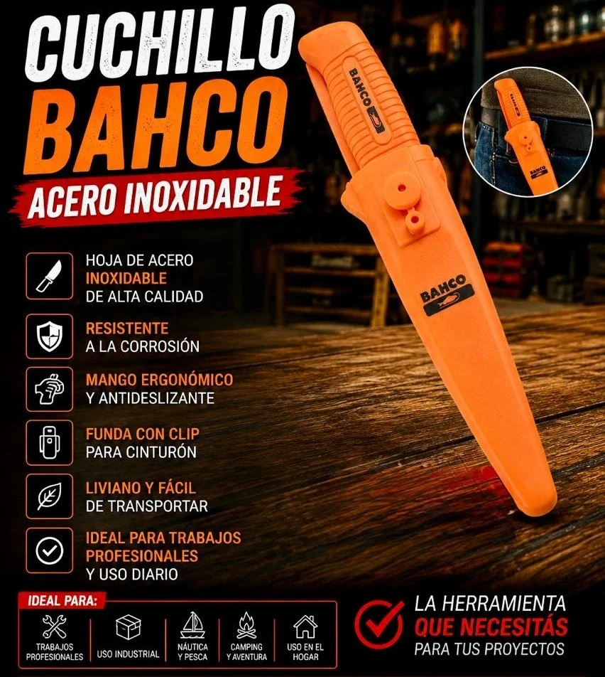 Cuchillo acero inoxidable Bahco