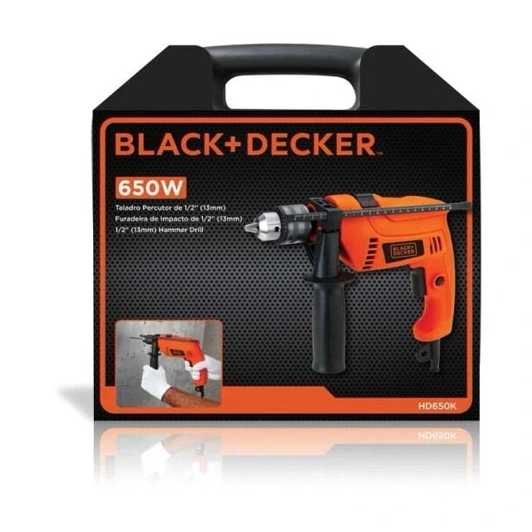 Taladro percutor eléctrico 13 mm Black&Decker 650w