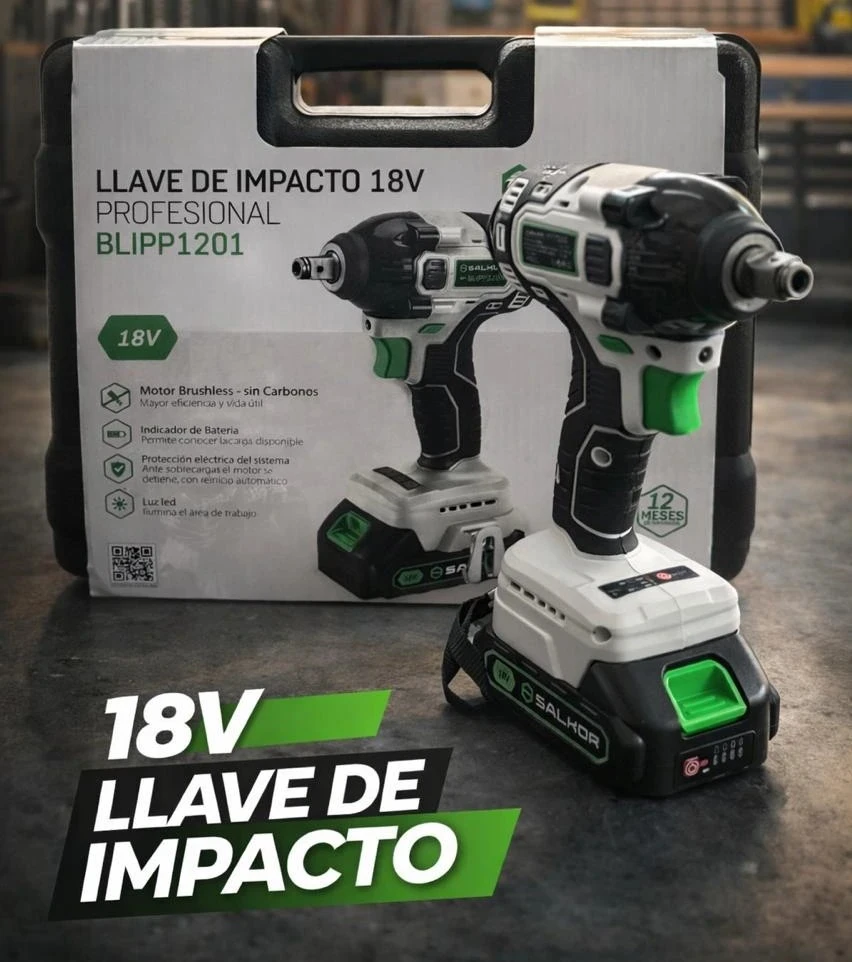 Llave de impacto 18V Salkor inalambrica 1/2