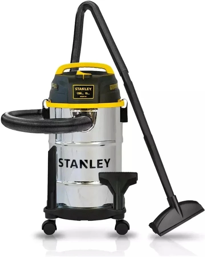 Aspiradora Stanley 19 Lts 1300W Polvo Agua Liquido Inox