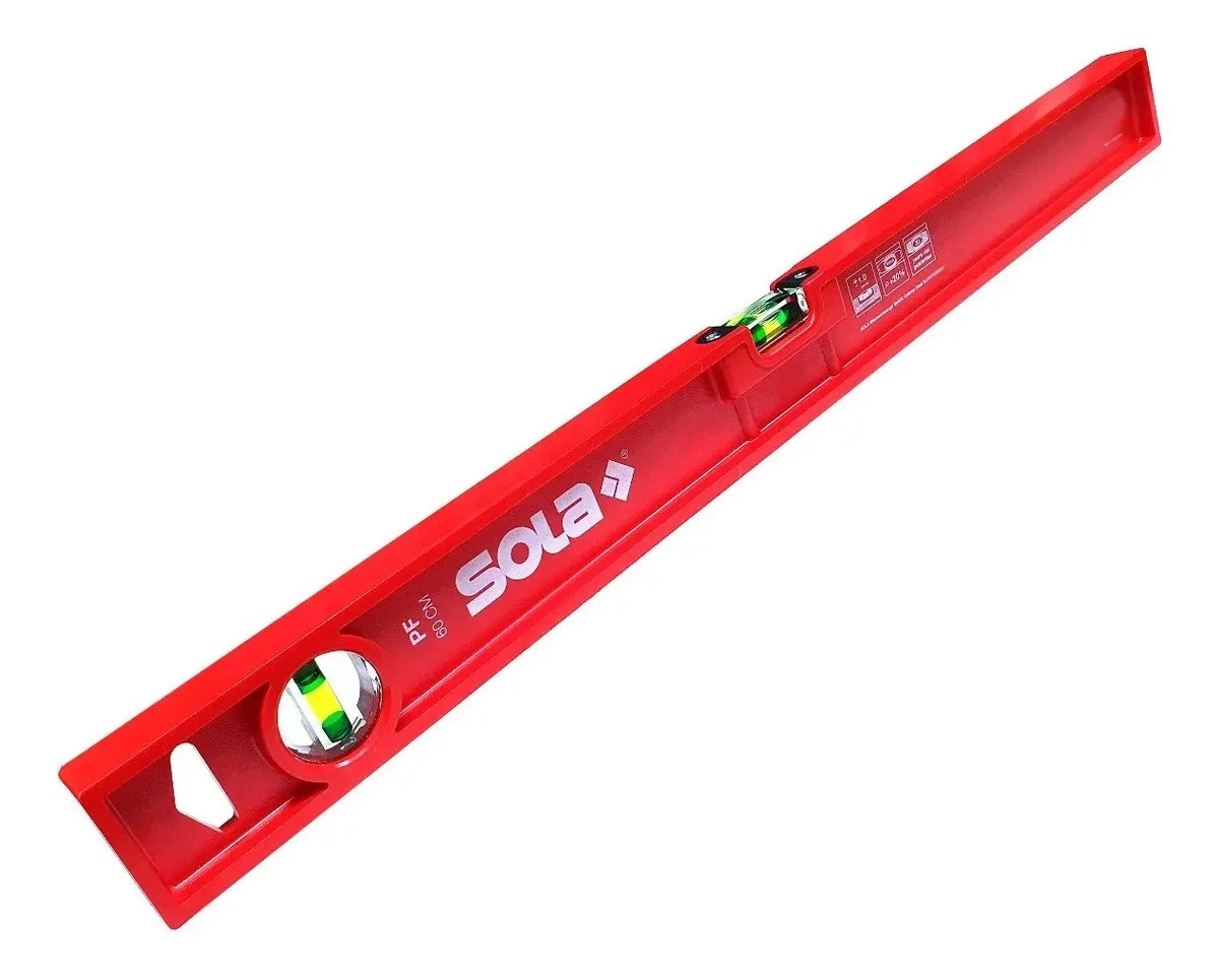 Nivel De Mano Sola 60cm Plastico  2 Burbujas