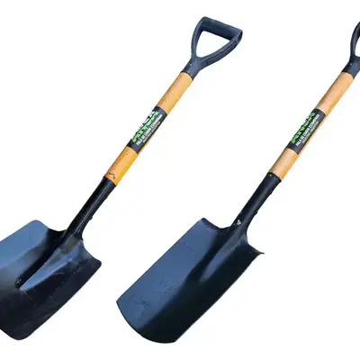 Combo Pala Ancha Y Pala Punta Cabo De Madera