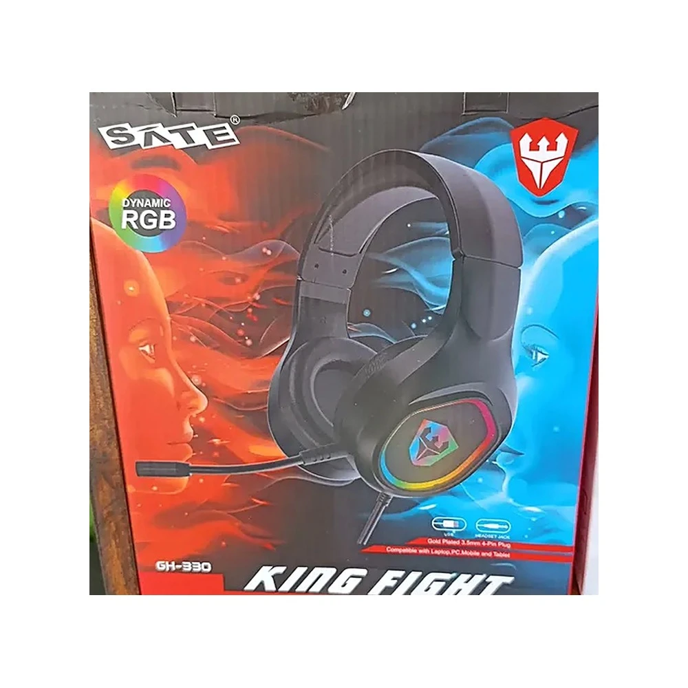 Auriculares gamer SATE King Fight GH-330