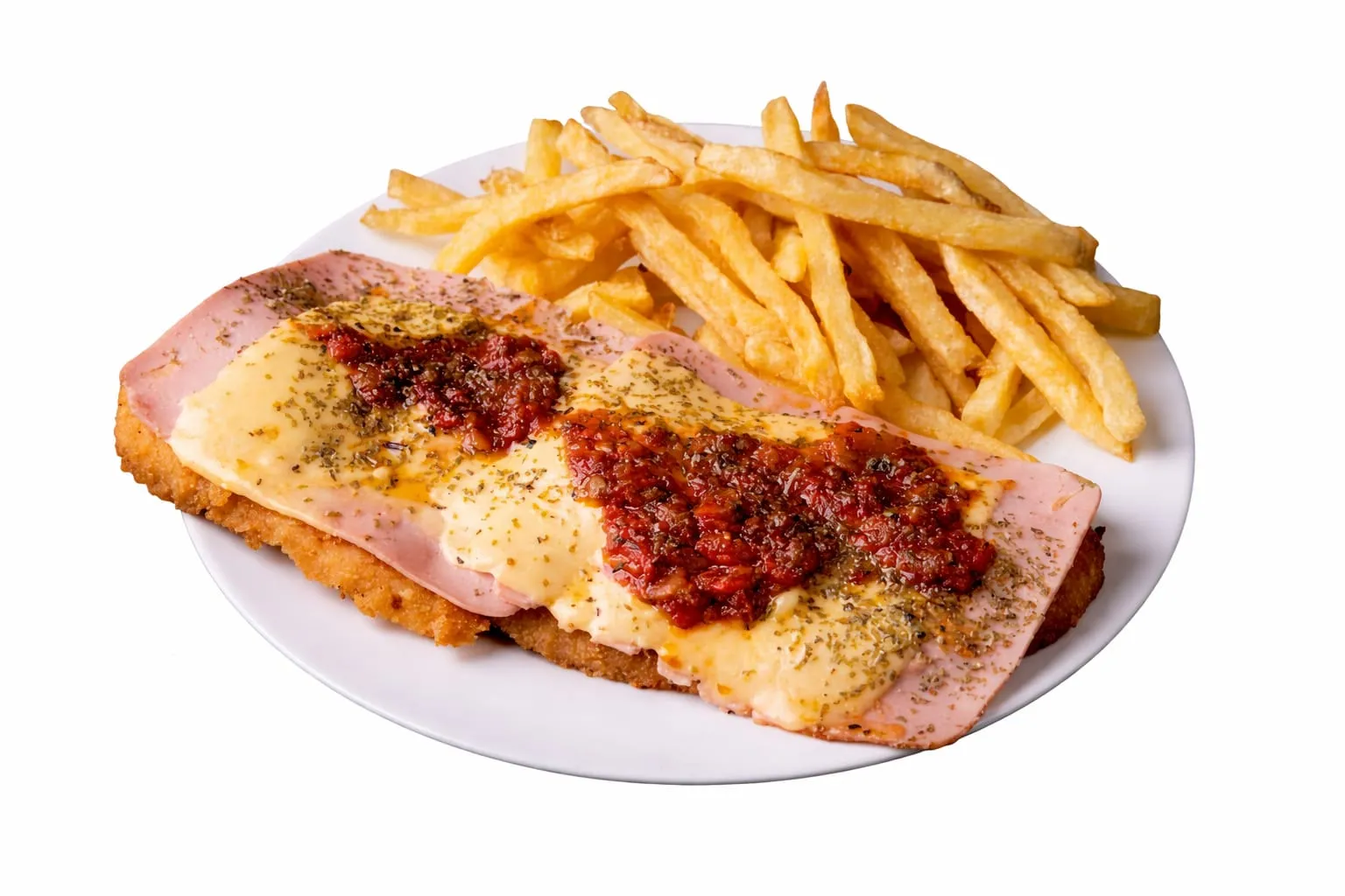Milanesa Napolitana con Fritas