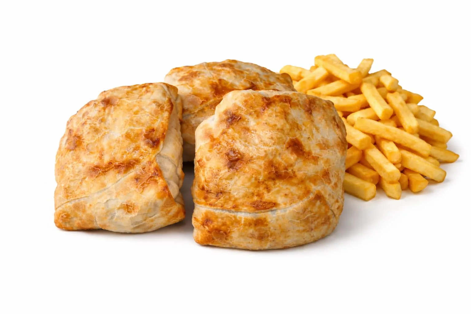 Roll de Pollo con Papas Fritas