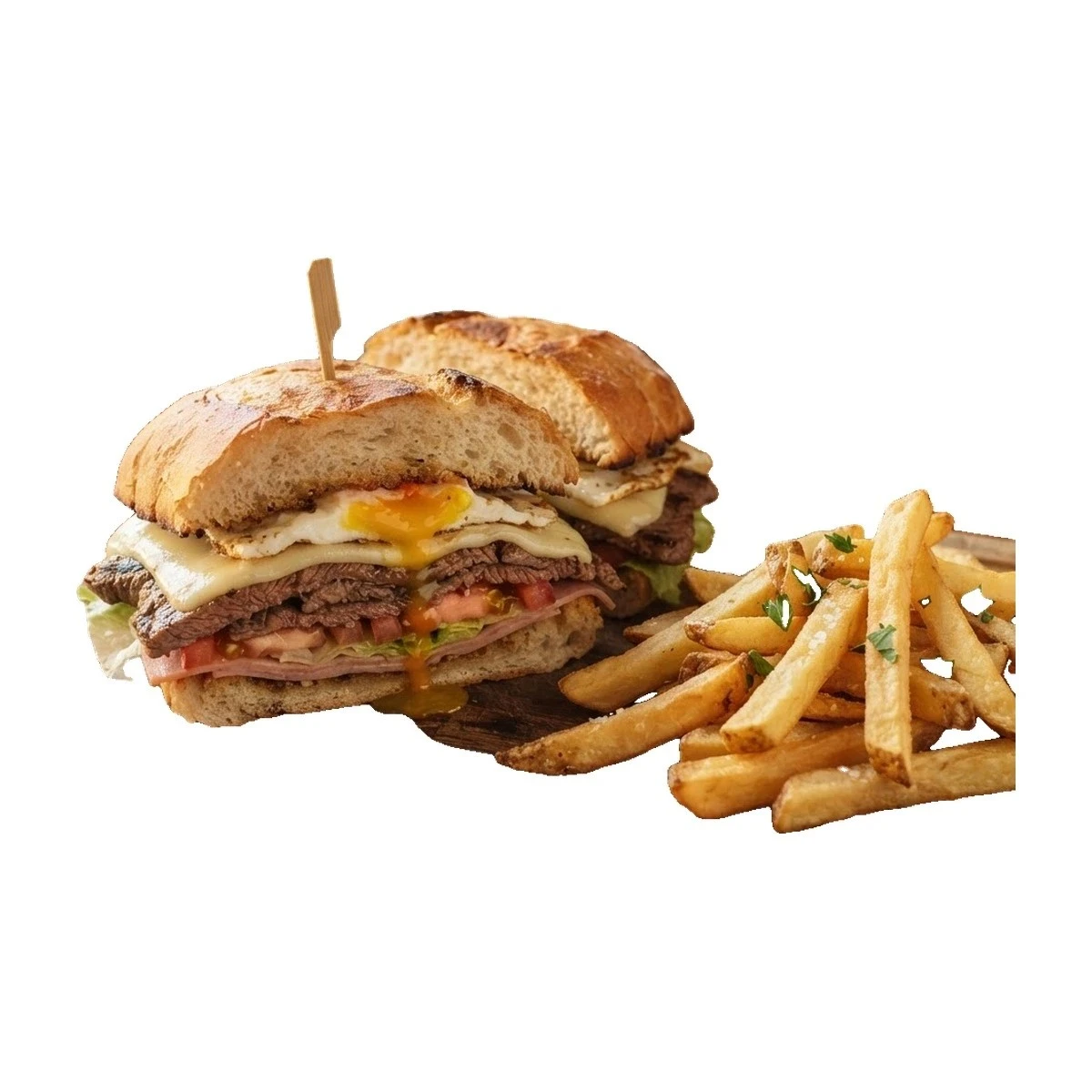 SANDWICH DE LOMITO COMPLETO CON PAPAS FRITAS