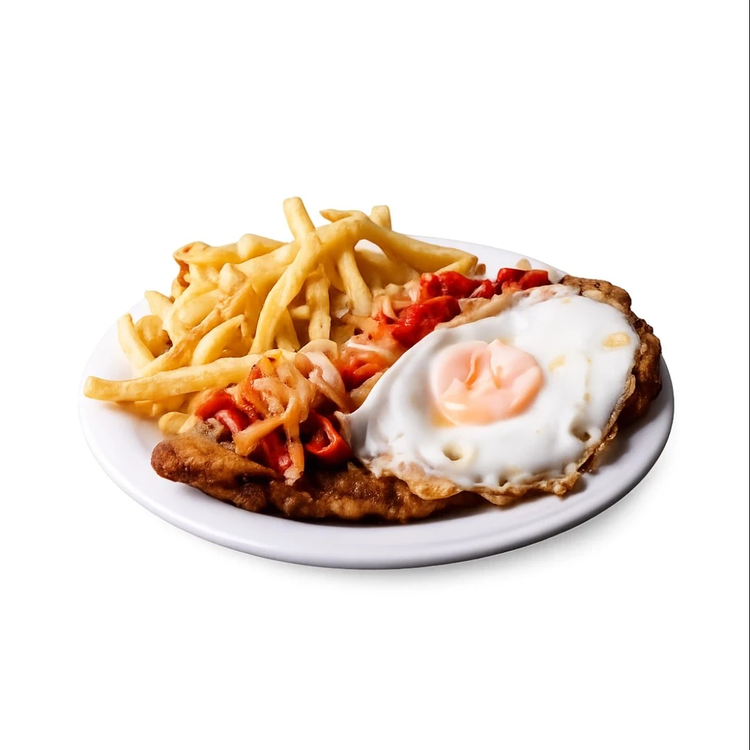 Milanesa a la Riojana con Fritas