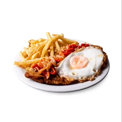 Milanesa a la Riojana con Fritas