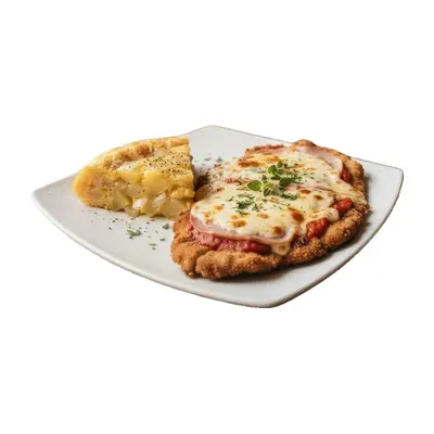 Milanesa Napolitana con Tortilla
