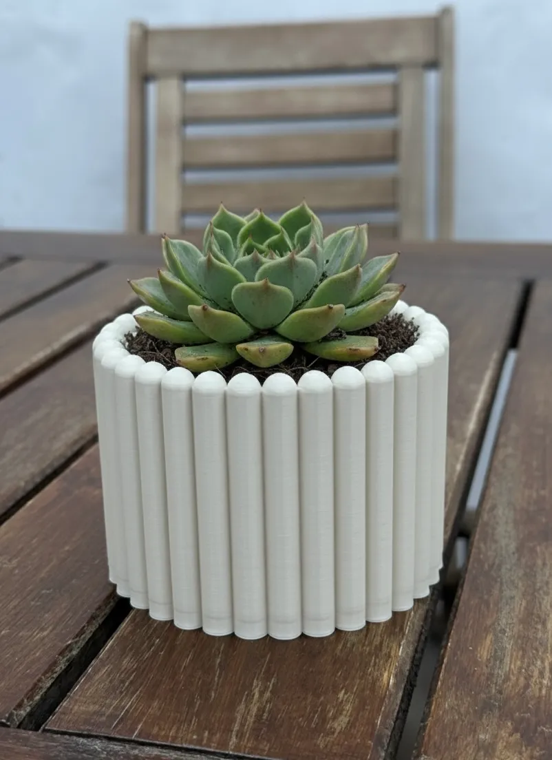 Maceta tubular